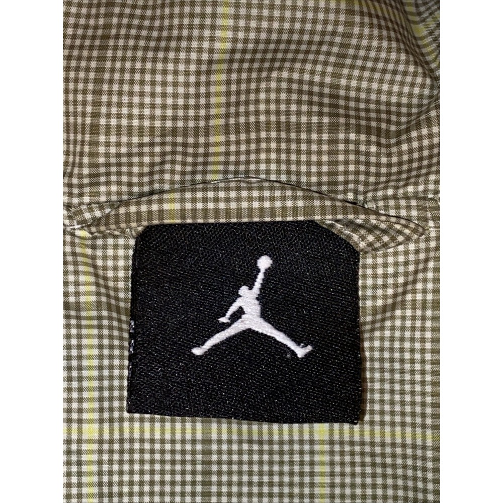 Vintage Nike Air Jordan Members Only Windbreaker Jacket Green/Checker Size XXLT - Picture 3 of 15